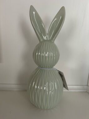 🐇🐇Ceramic Bunny Figurine in Pale Sage - Decorative Home Accent 🐇🐇